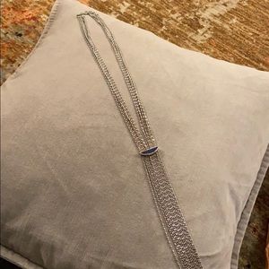 Free People fringe blue stone necklace